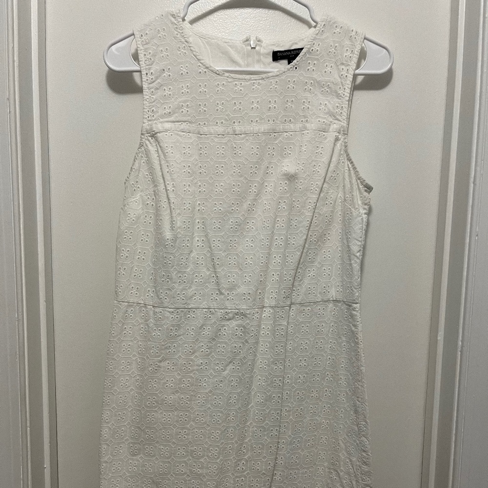 Banana Republic White Eyelet Dress